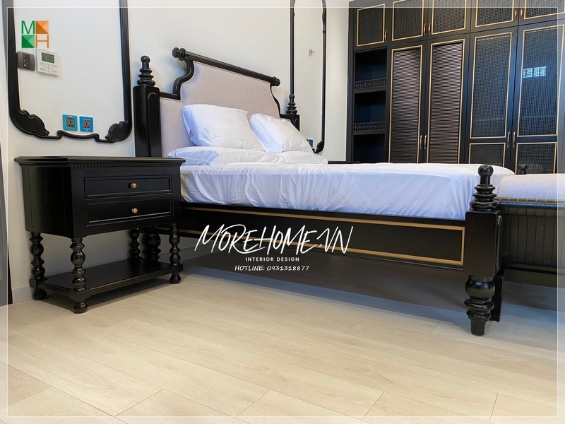 Thi công giường ngủ gỗ tự nhiên các chi tiết tỉ mỉ mang tới sự nghỉ ngơi, giấc ngủ ngon dành cho gia chủ 